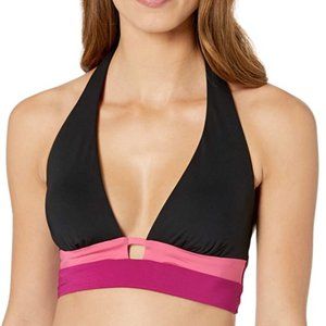 Cole of California Color Block Bikini Top M NWT